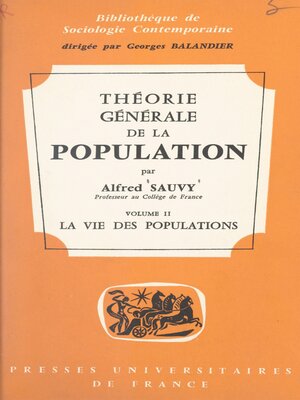 cover image of Théorie générale de la population (2)